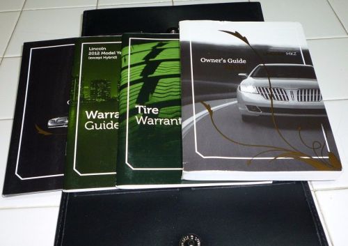 2012 lincoln mkz owners manual set 12 guide w/case