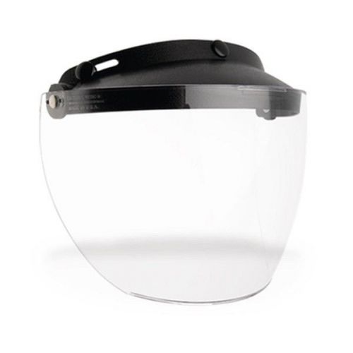 Bell custom 500 uncoated flip-up 3-snap clear c-10 helmet shield visor