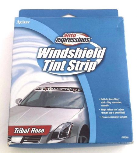 Axius auto expressions windshield tint strip tribal rose