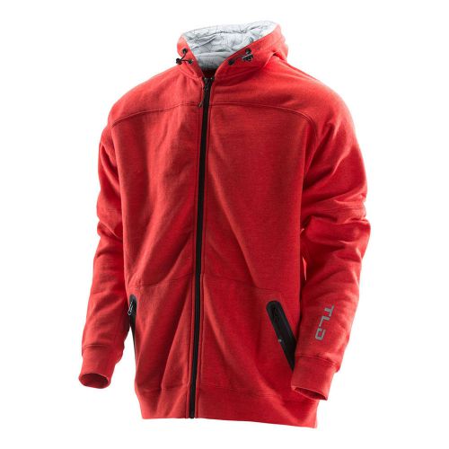 Troy lee designs rebound mens zip up hoodie heather red