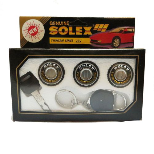 Solex 3 door lock cylinder set universal fit security safety flat key barrel