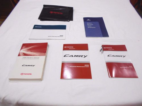 2008 toyota camry owner manual 5/pc.set  &amp; black toyota factory  case