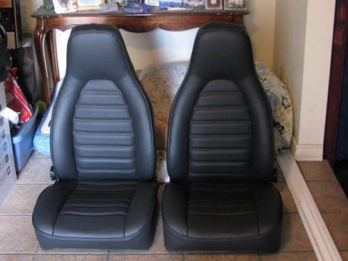 Porsche 911 912 seats re-upholstered black leather excellent condition