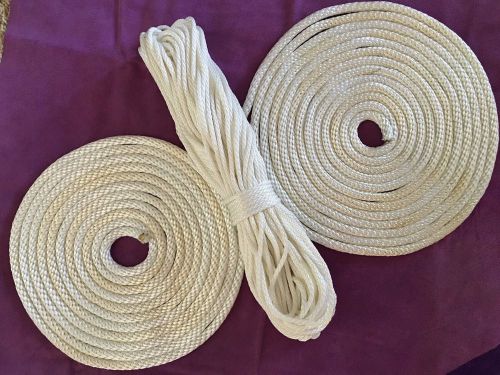 3/16 solid braid nylon rope - anchor line - halyard - 120 foot hank &amp; 3/8 bonus