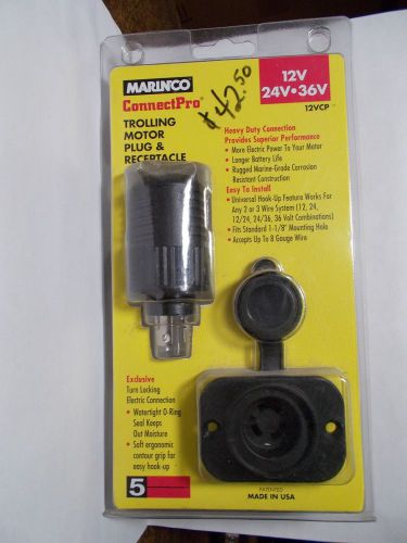 Marinco 12vcp trolling motor plug &amp; receptacle turn lock conn - 12,24, &amp; 36 volt