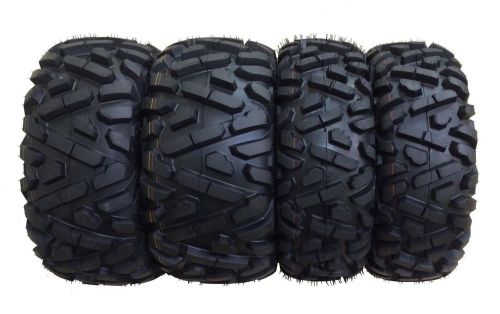 Set of 4 new atv tires at 25x8-12 front &amp; 25x11-10 rear 6pr p350 - 10163/10249