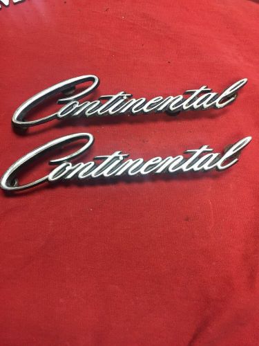Lincoln continental chrome emblem script 1960&#039;s 1970&#039;s fender  set