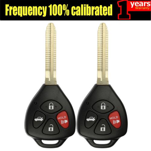2 new keyless entry remote car key fob replacement  toyota camry with 67 chip