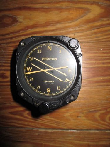 Vintage kollsman directional compass, type 398d-1-01-3427