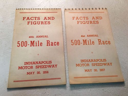1956 &amp; 1957  indianapolis motor speedway facts and figures al bloemker &#034;rare&#034;