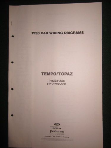 1990 ford tempo topaz electrical wiring diagram manual schematic sheets oem