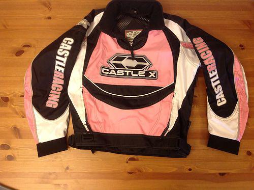 Castle ladies pullover jacket pink and black small