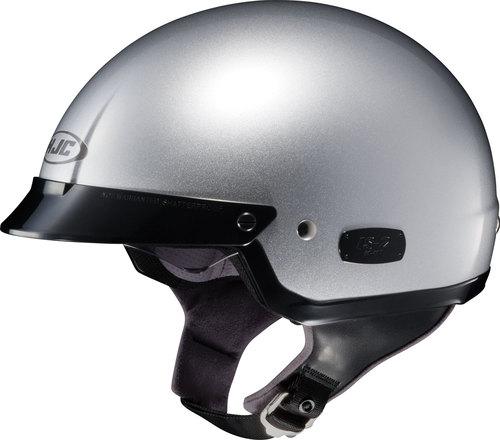 Hjc is-2 metallic silver open-face motorcycle helmet is2 size medium