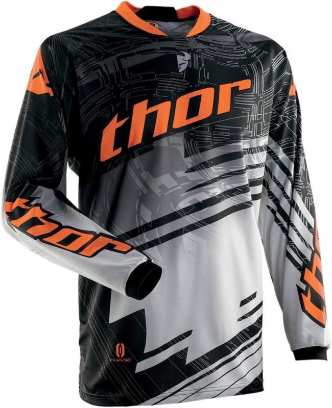 New thor motocross phase orange swipe offroad jersey. men's medium / m