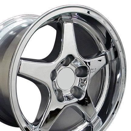 17" 9.5/11 chrome zr1 style wheels rims fit camaro corvette