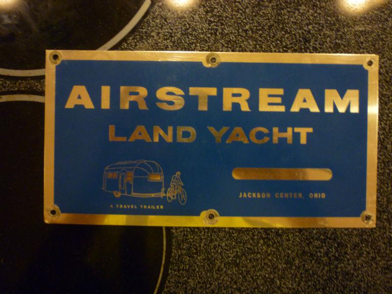 Airstream land yacht  aluminum plate 