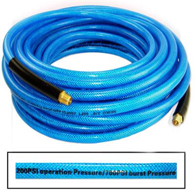 3/8" id x 50 ft ultra flexible polyprothane air hose swivel fittings framing hd