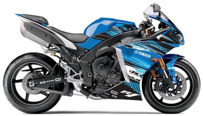 Factory effex ev-x complete graphic kit blue for yamaha yzf-r6 2006-2007