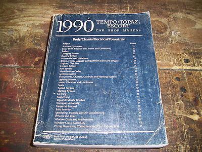 1990 ford tempo\escort and mercury topaz factory issue repair manual