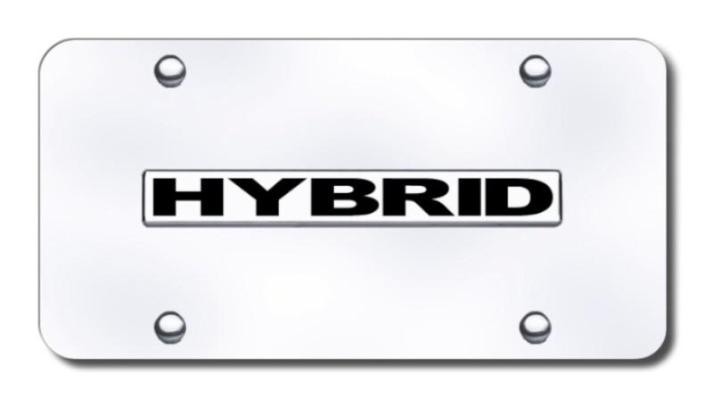 Hybrid name chrome on chrome license plate made in usa genuine