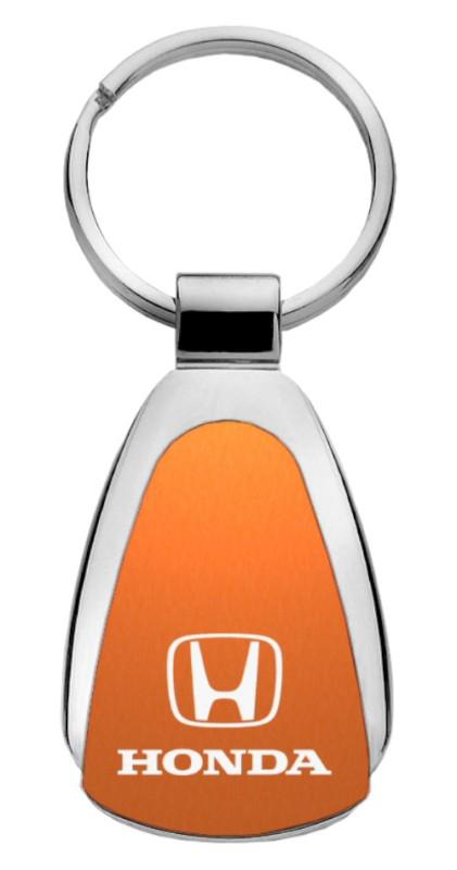 Honda orange teardrop keychain / key fob engraved in usa genuine