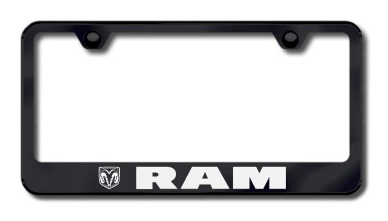 Chrysler ram laser etched license plate frame-black made in usa genuine