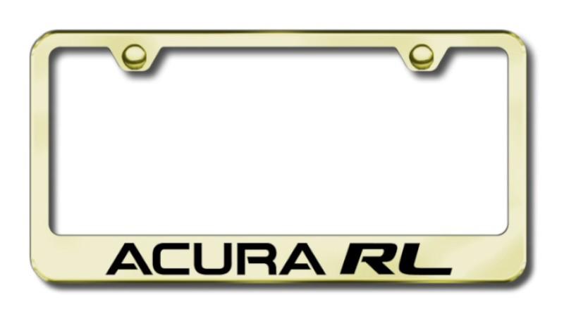 Acura rl  engraved gold license plate frame made in usa genuine