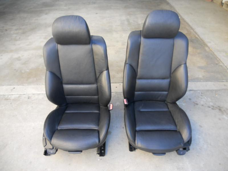 Bmw e36 e46 325i 330i front black leather lumbar  manual sport seats 
