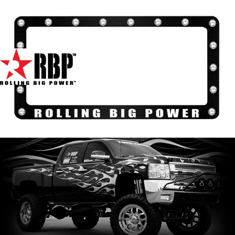 Universal rbp black powder coated steel license plate frame subaru toyota kia