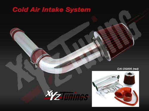 Red 95-00 sebring/avenger 2.0 i4/2.5 v6 cold air intake system + filter 3"