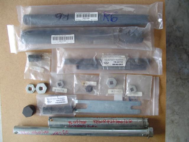Oem factory yamaha service front fork special tools assortment 