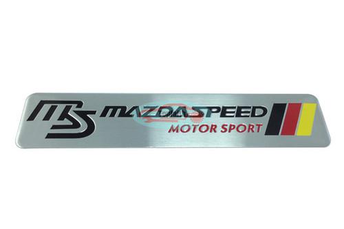 Metal rear side motor sport emblem badge sticker for ms mazda speed mazdaspeed 