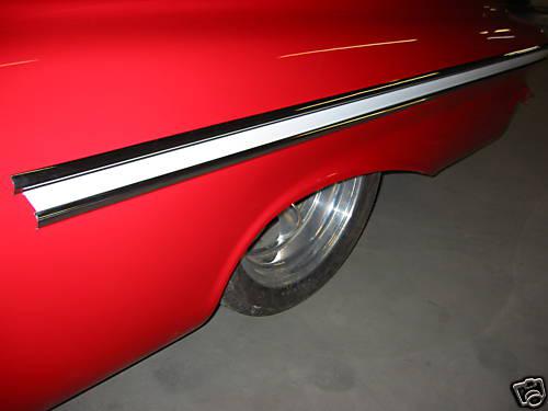 1959 impala 2dr  quarter panel molding set 4