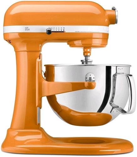  kitchenaid professional pro 600 bowl-lift stand mixer 6 qt kp26m1xtg tangerine