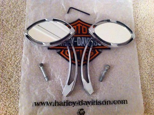Harley davidson chrome teardrop mirrors dress up your bike for ( 1/2 price )