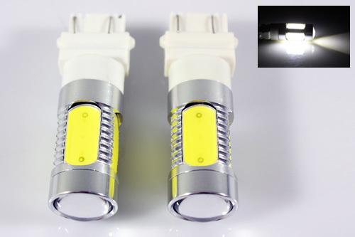 2x 3157/3156 white 16w smd led parking front signal daytime lamps light bulbs