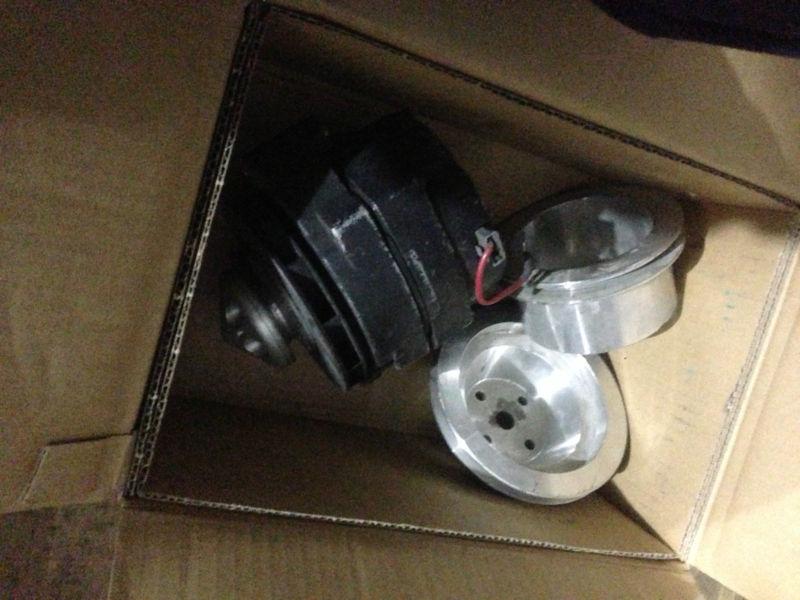 Gm 1 wire alternator with march underdrive pulleys for  sbc with long water pump