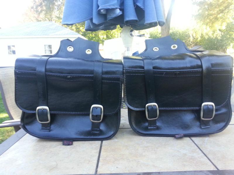 Travelcade leather motorcycle saddel bags by saddelman