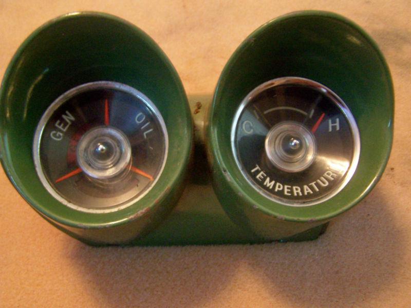 Vintage  1959 chevrolet impala el camino caprice gauge set w/bezel gen oil temp