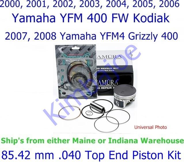 Yamaha yfm4 grizzly 400 - yfm 400 fw kodiak 85.42 mm .040 top end piston kit