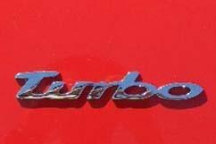 Turbo chrome emblem 13.8 cm 5" 5/16' inches vw porshe audi ford bmw corvette new