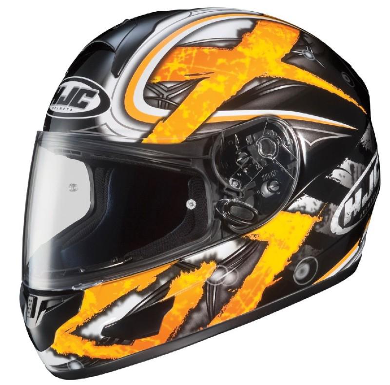 New hjc cl-16 shock mc-3 yellow motorcycle helmet medium m med snell full face