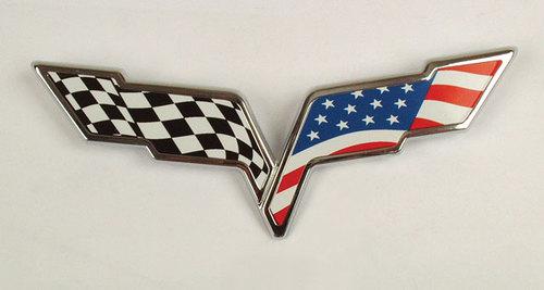 2005-2013 corvette american flag emblem overlay decal