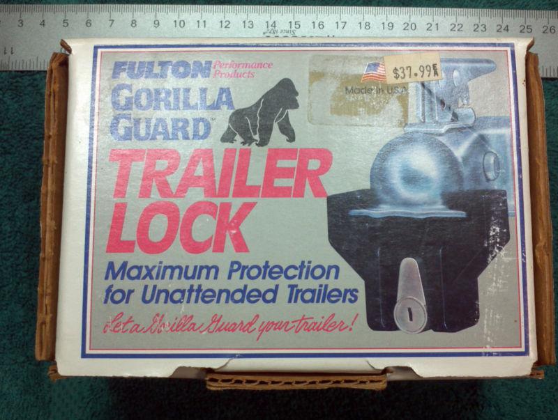 Fulton gorilla guard trailer lock boat utility receiver tongue 2" coupler