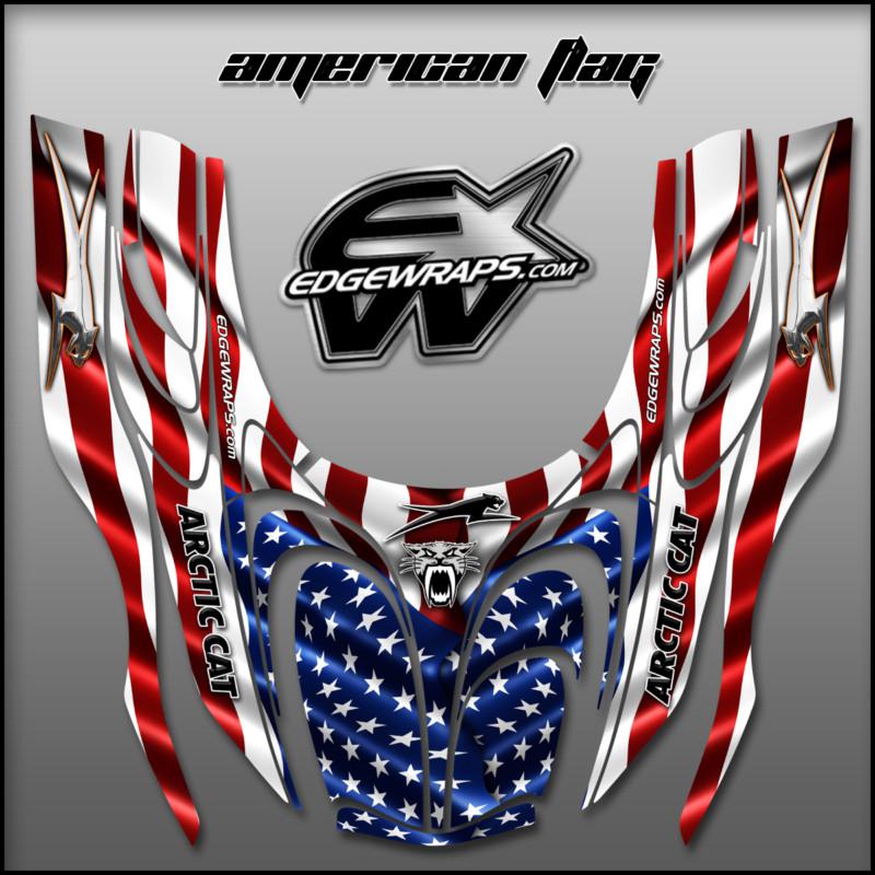 New arctic cat zr 600, 500  fits 01-05 snowmobile graphics - american flag