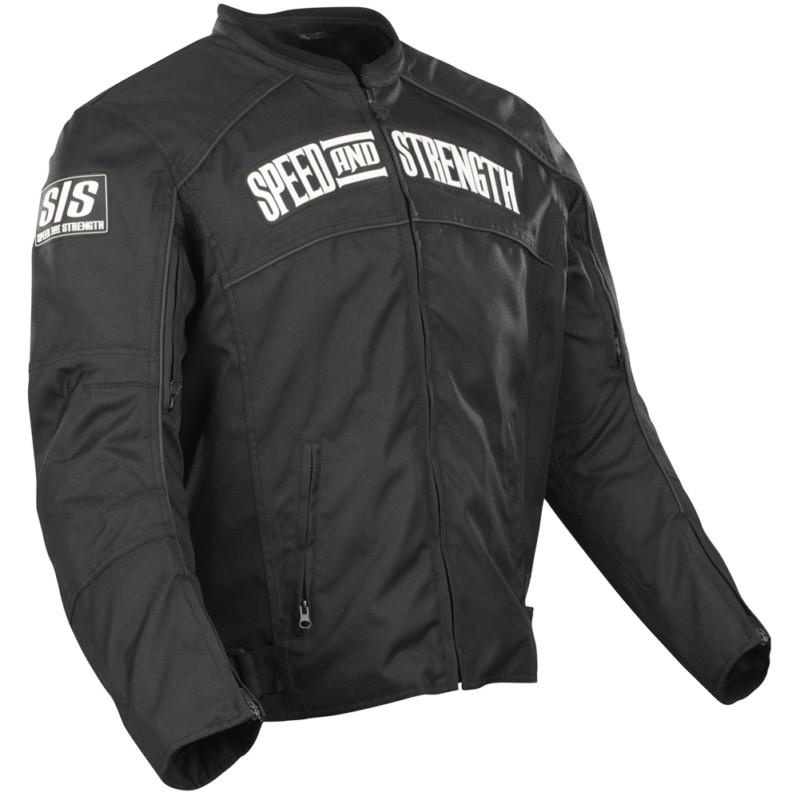 Speed and strength s&s sins textile motorcycle jacket adult black s sm small