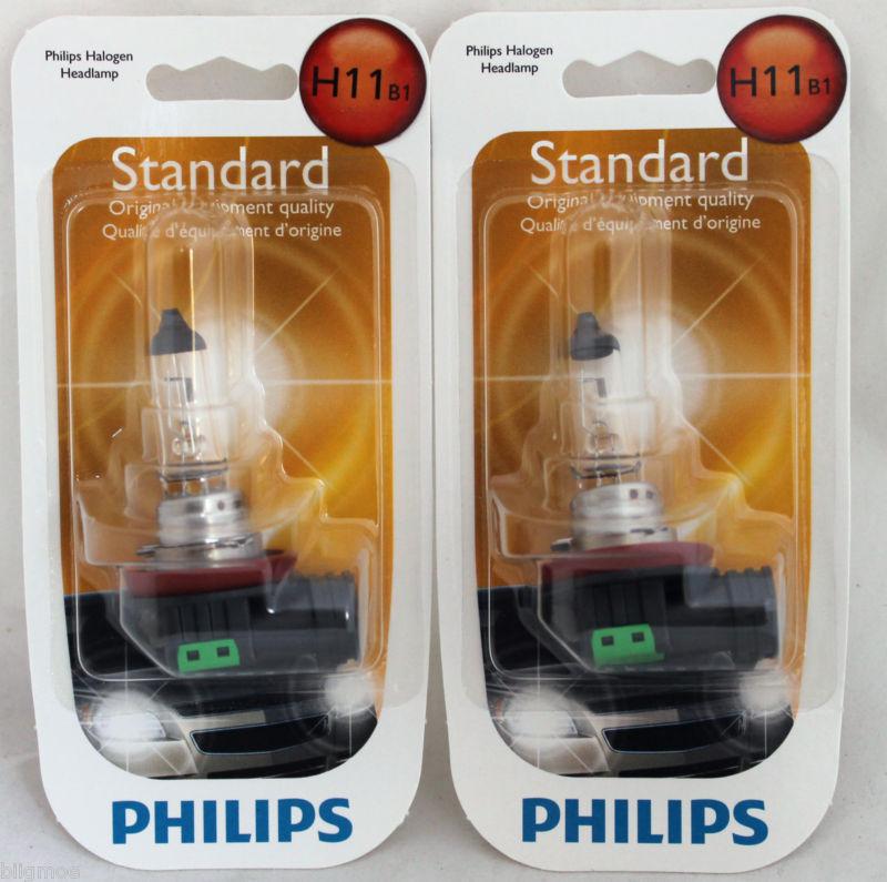 New philips h11 b1 x 2 bulb pair pack 55w oem 12362 fog light beam halogen lamp 