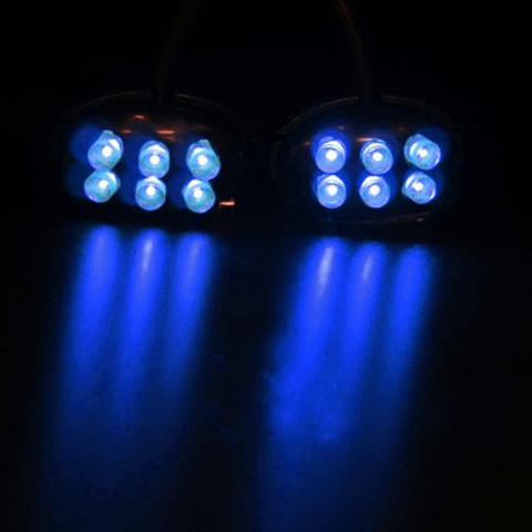 Street-fx electropod blue led atv black oval pods 1043916