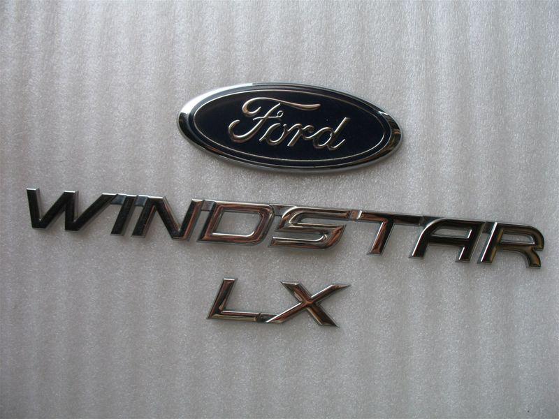 1999 2000 2001 2002 2003 ford windstar lx rear trunk chrome emblem logo badge 