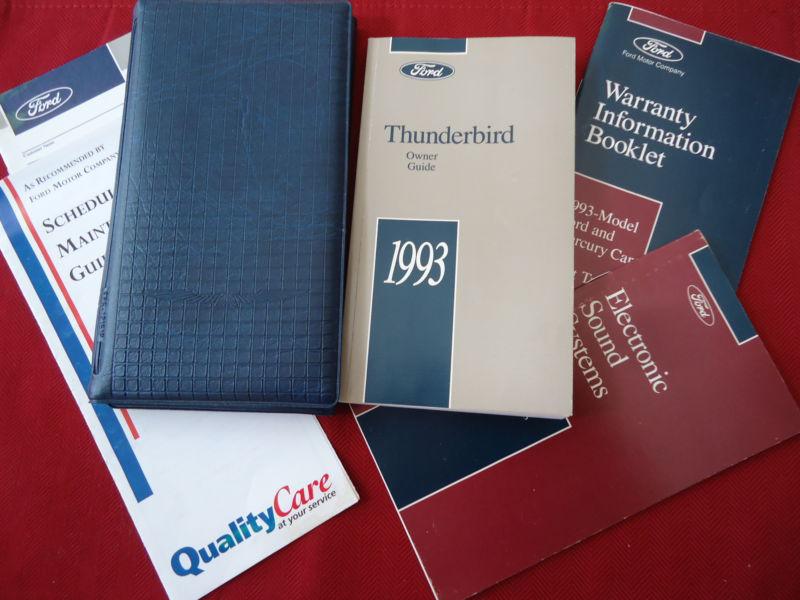 Ford thunderbird 1993 owner manual with guides and case